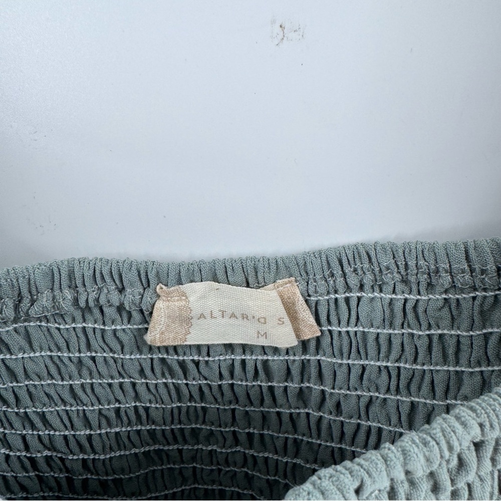 Altar'd State Green Peplum Blouse with Ruffled Short Sleeves - Picture 5 of 8